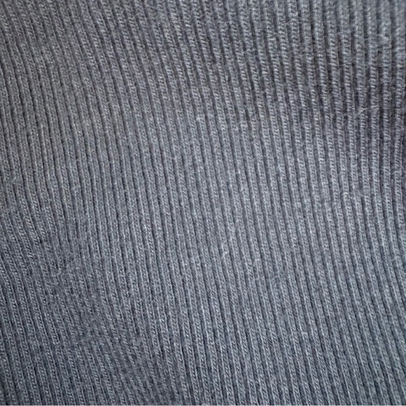 Michael Stars Abby Ribbed Faux Wrap Navy Dress. Size Large Petite. - Picture 7 of 12